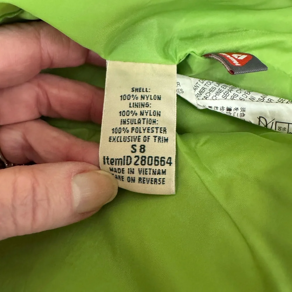 L.L. Bean Kids insulated winter Jacket size 8 primaloft hooded full zip